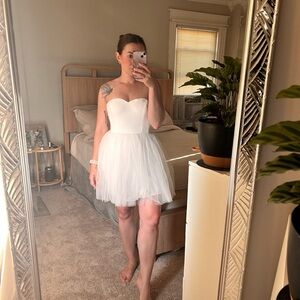 Lulu's White Strapless Sweetheart Sundress